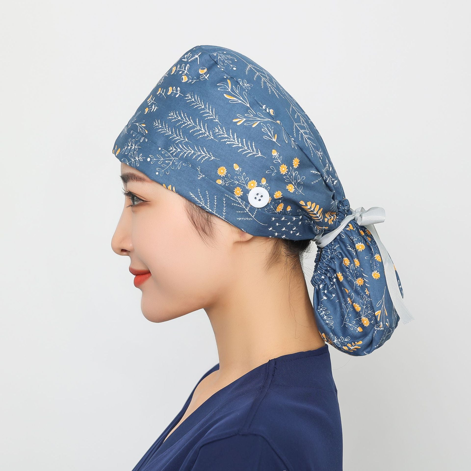 Long hair style nurse cap for women