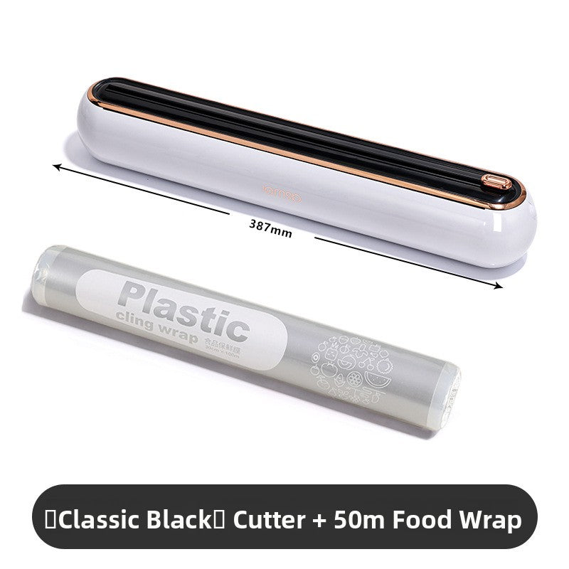 Kitchen Plastic Wrap Cutter with Magnetic Holder