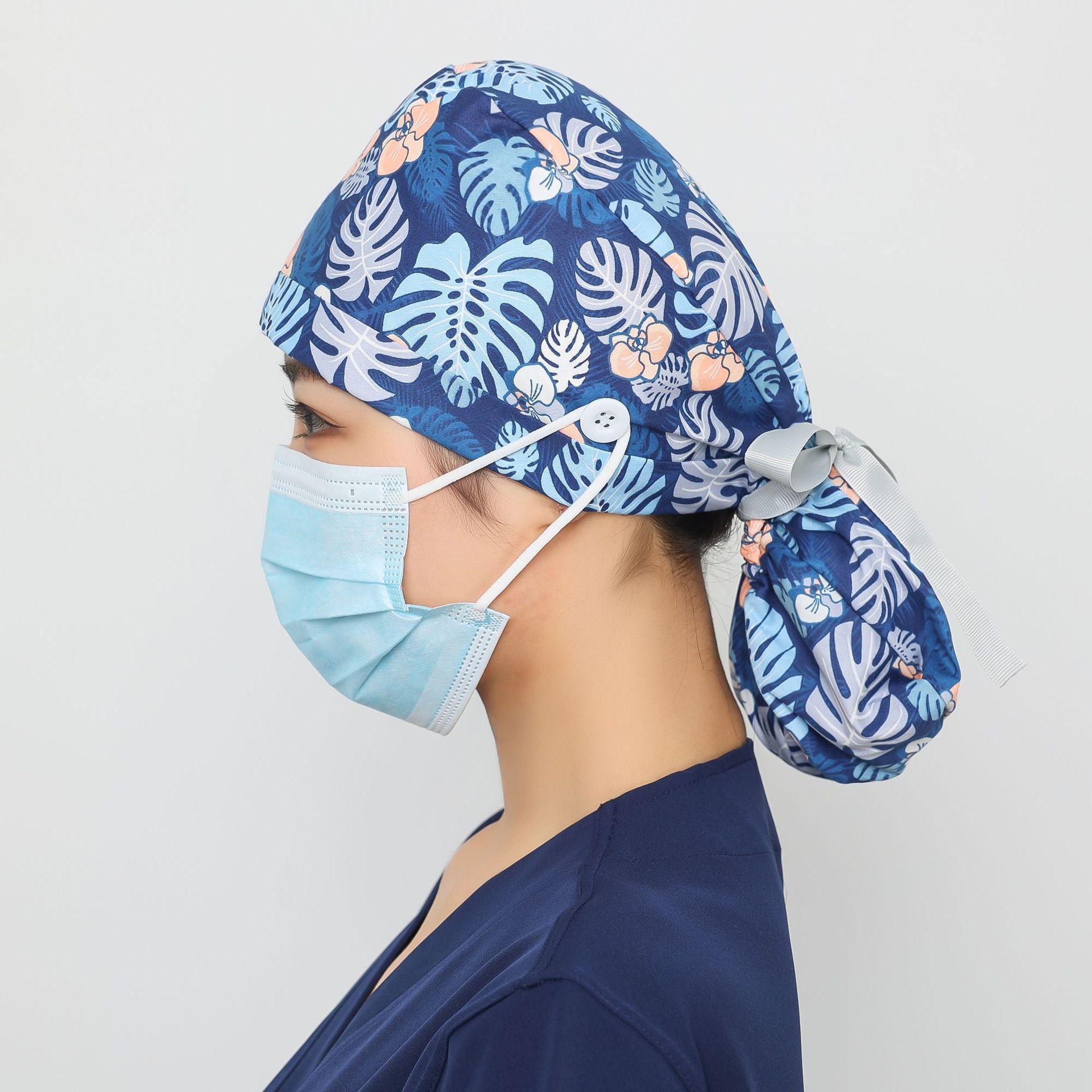 Long hair style nurse cap for women