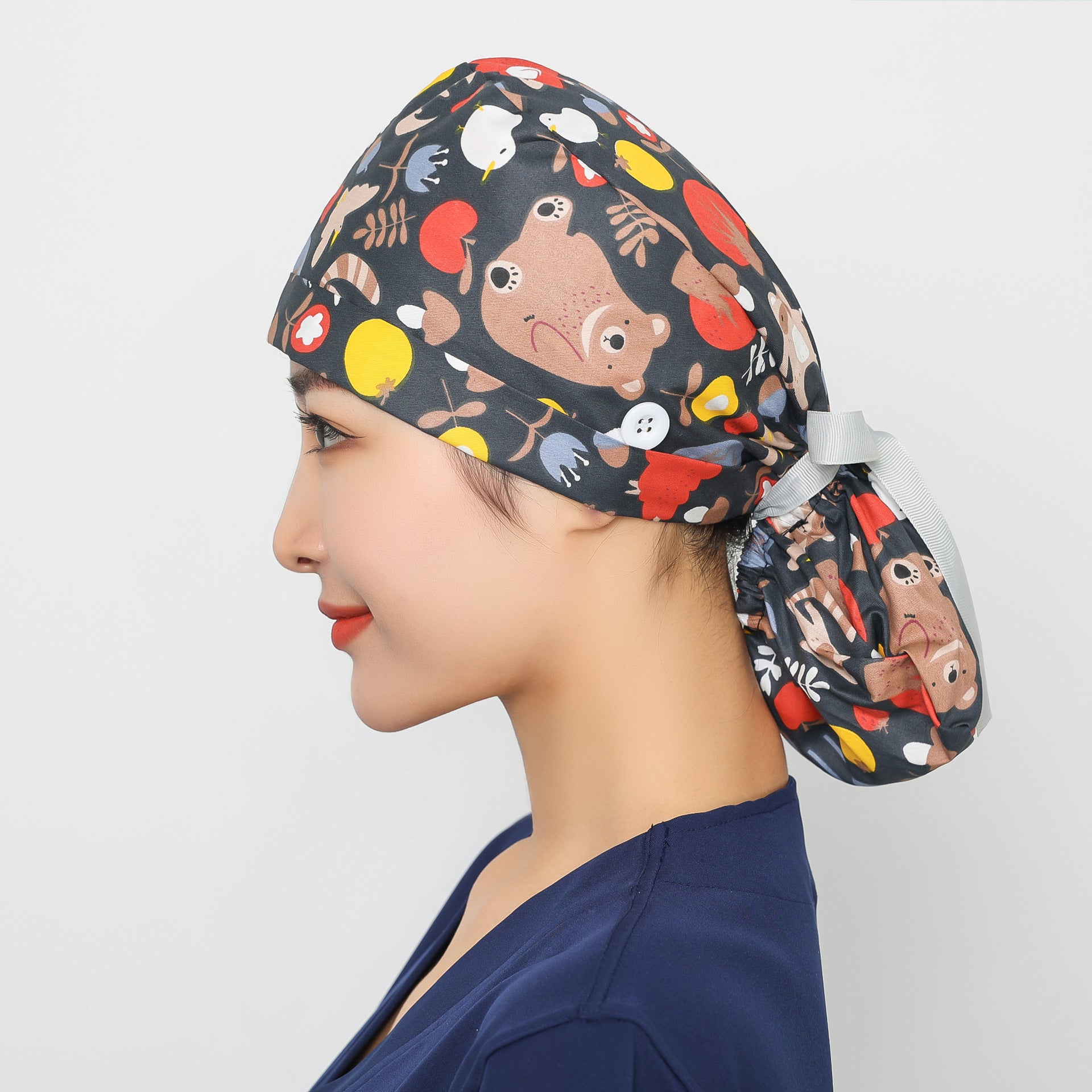 Long hair style nurse cap for women