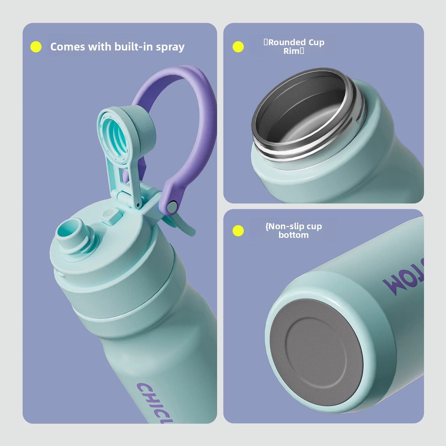 Fitness exercise water bottle