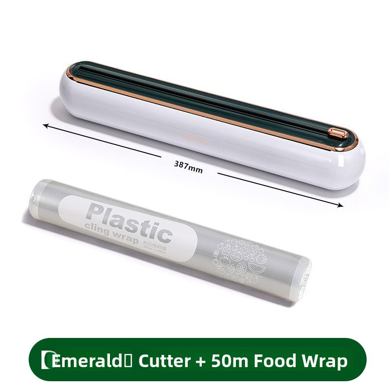 Kitchen Plastic Wrap Cutter with Magnetic Holder