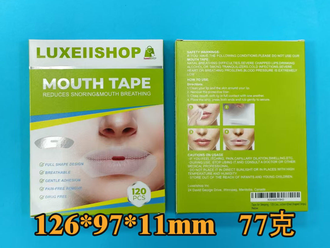 Sleep tape to prevent mouth breathing