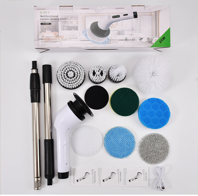 Multifunctional Electric Cleaning Brush with Adjustable Handle
