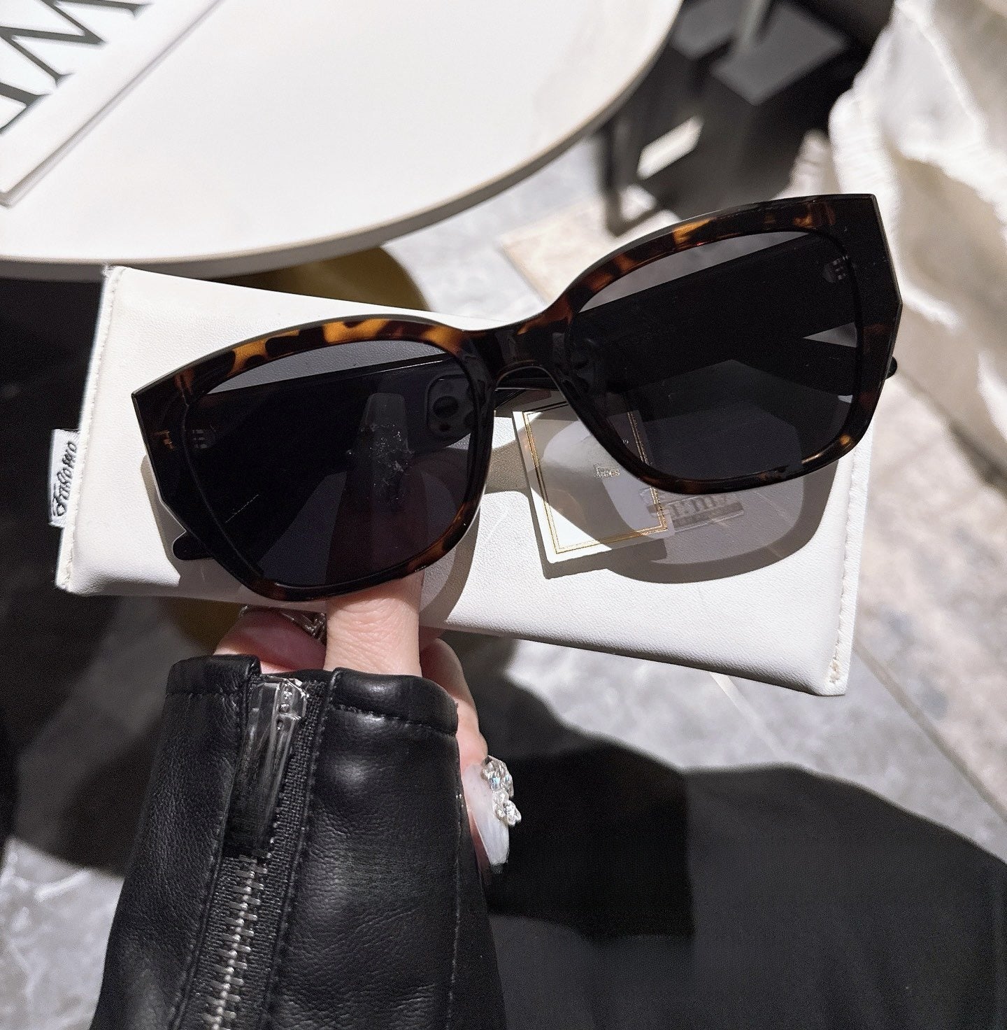 Designer Cat-Eye Polarized Sunglasses