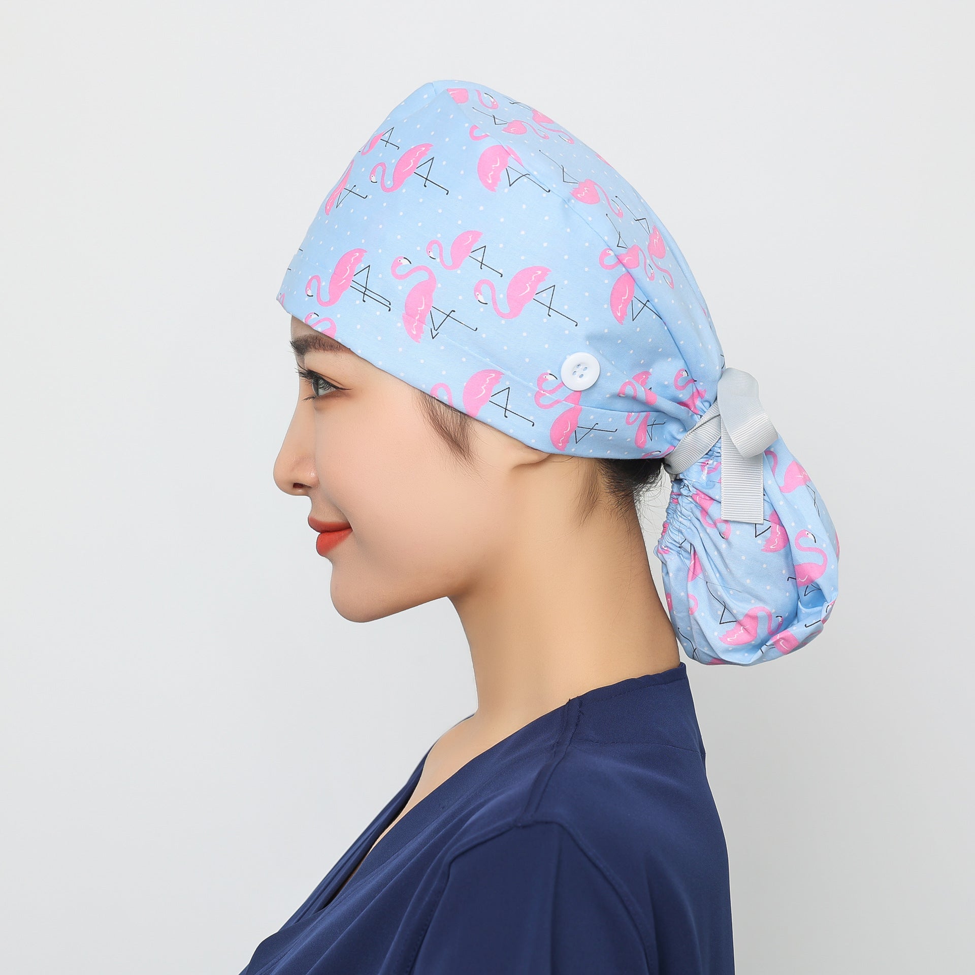 Long hair style nurse cap for women