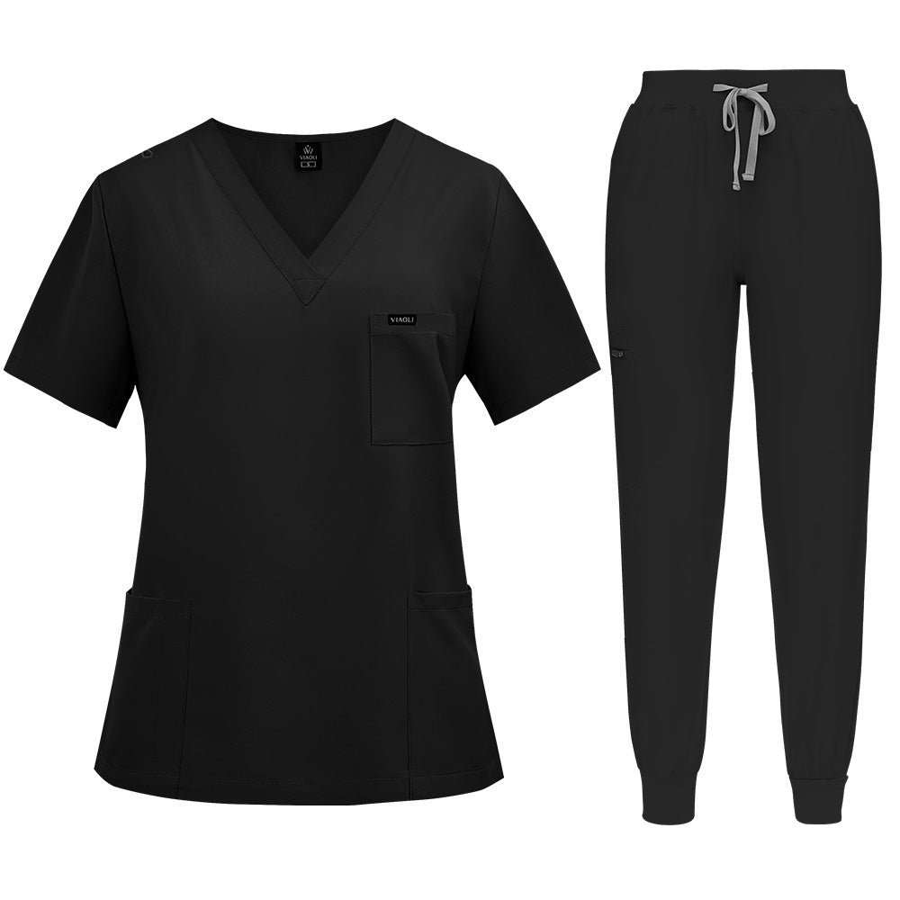 Elastic Unisex Nurse Uniform Set