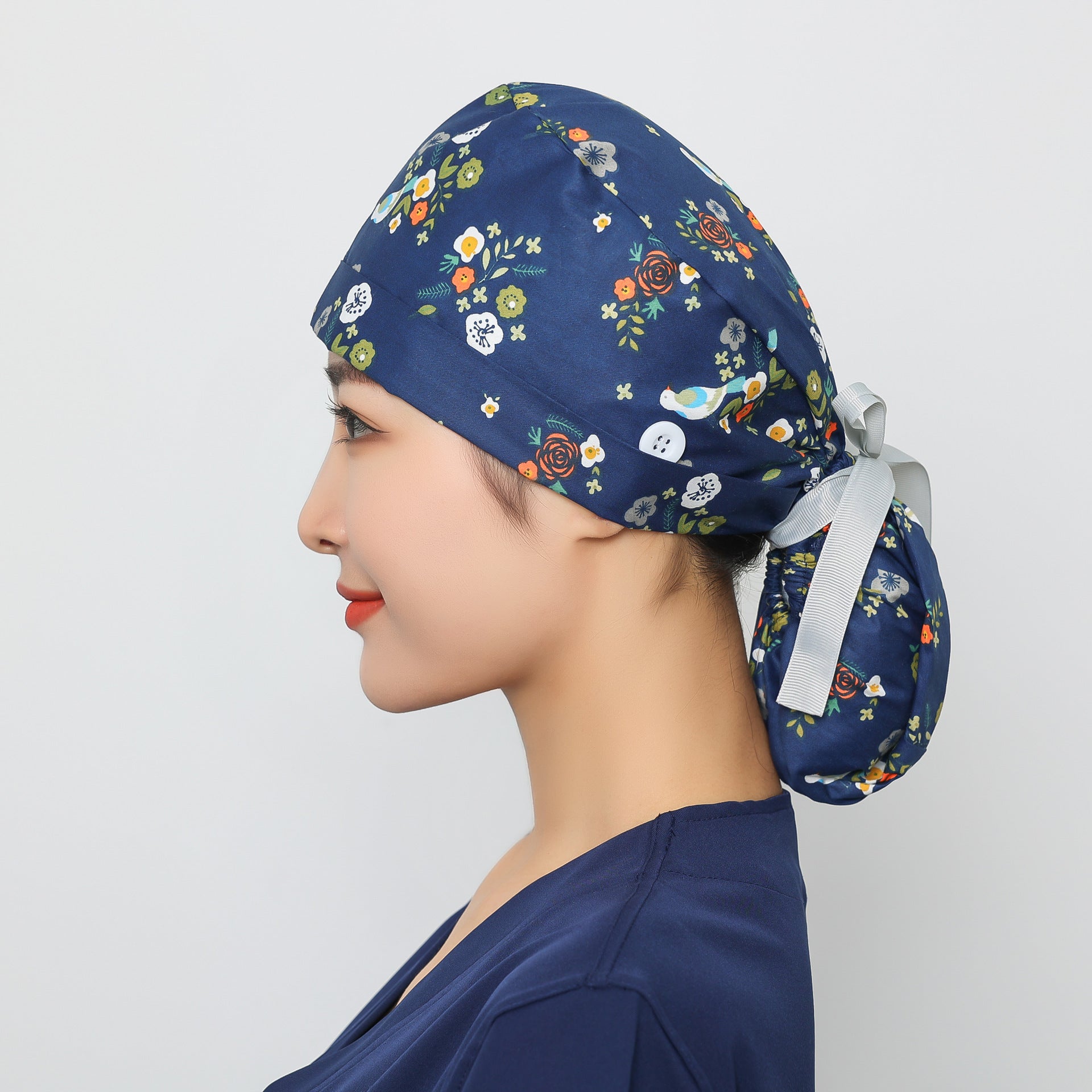Long hair style nurse cap for women