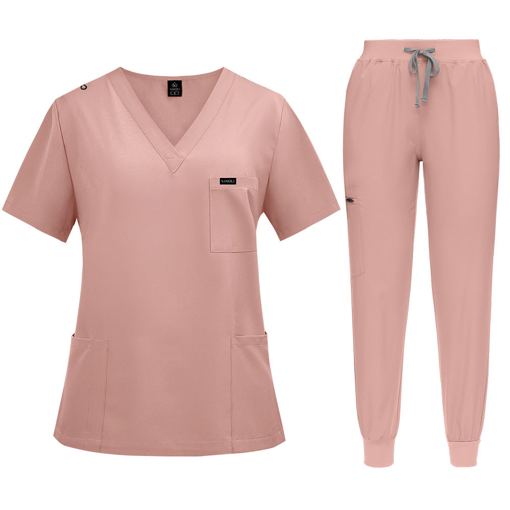Elastic Unisex Nurse Uniform Set