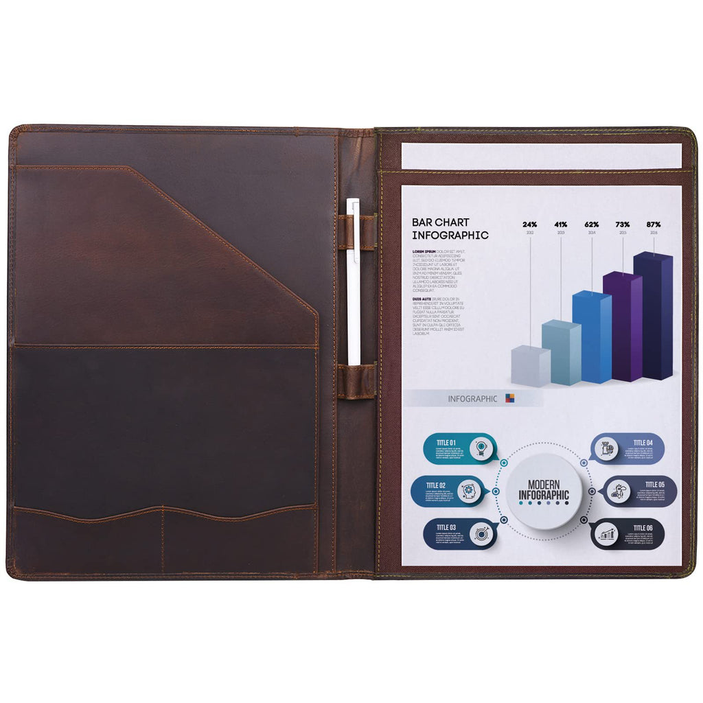Genuine Leather A4 Folder with Clipboard