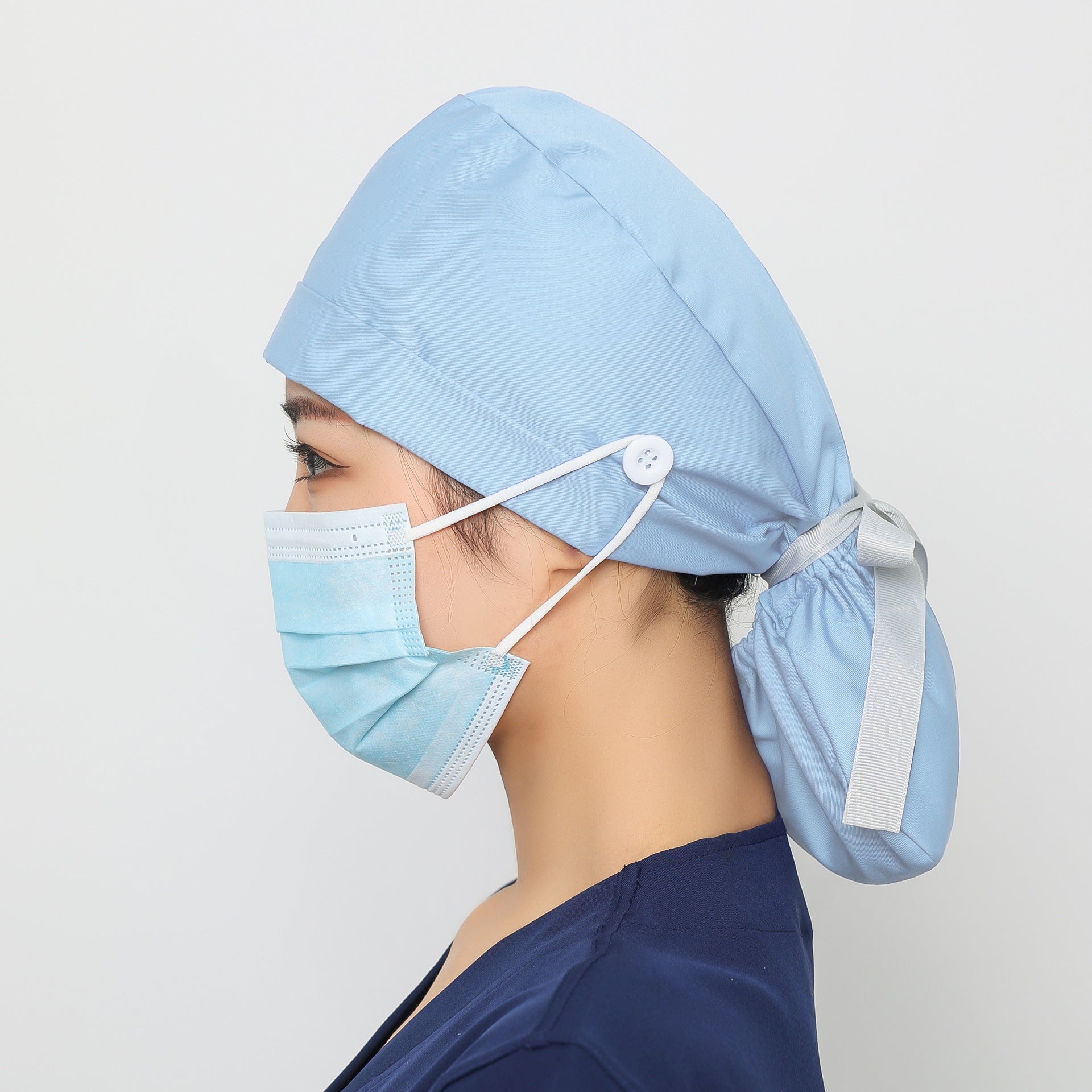 Long hair style nurse cap for women