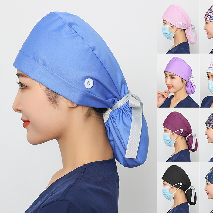 Long hair style nurse cap for women