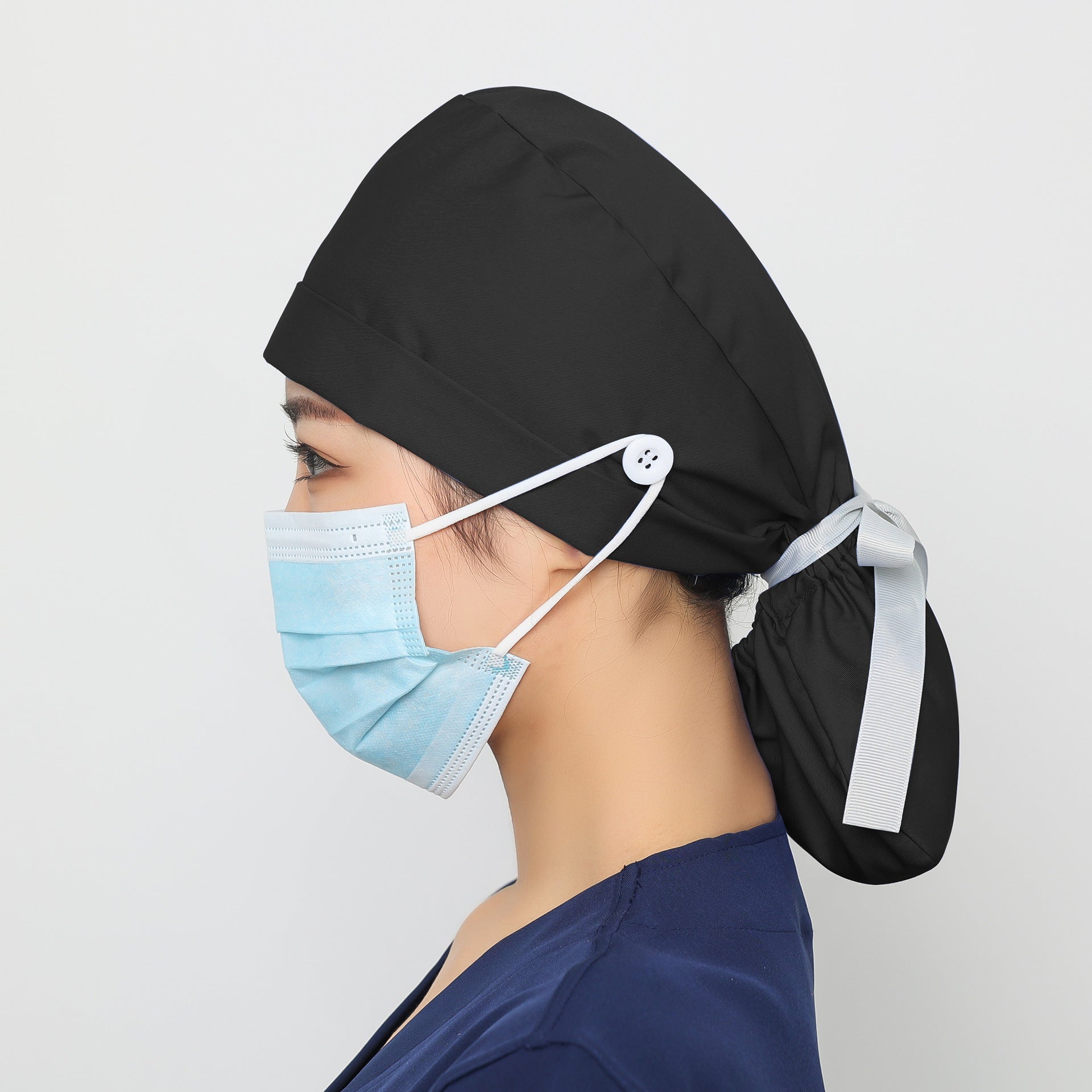 Long hair style nurse cap for women