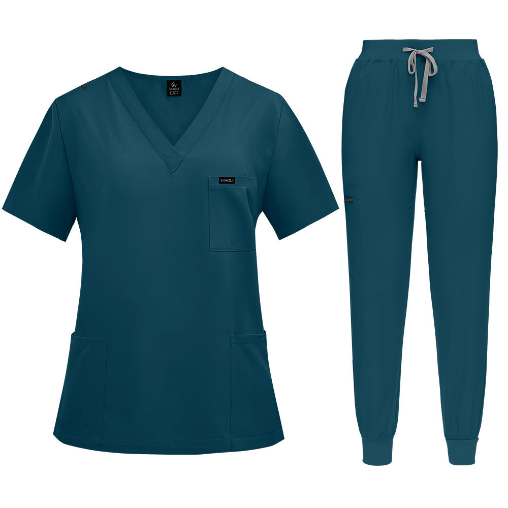 Elastic Unisex Nurse Uniform Set