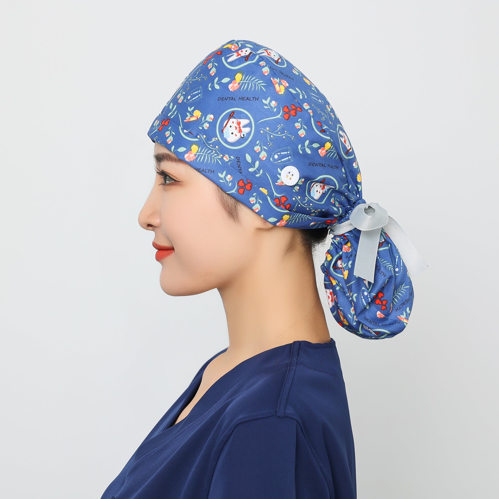 Long hair style nurse cap for women