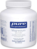 Pure Encapsulations Magnesium (Glycinate) - Supplement to Support Stress Relief, Sleep, Heart Health, Nerves, Muscles, and Metabolism* - with Magnesium Glycinate - 180 Capsules