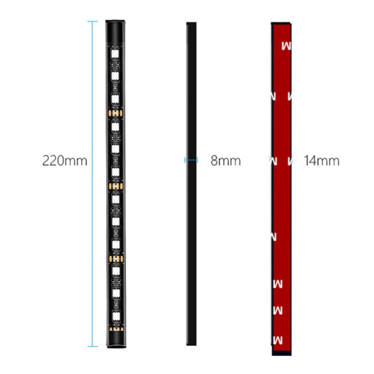 Decorative light strip vehicle for automobiles