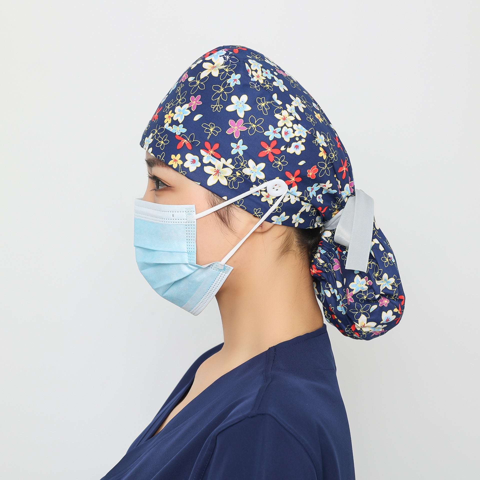 Long hair style nurse cap for women