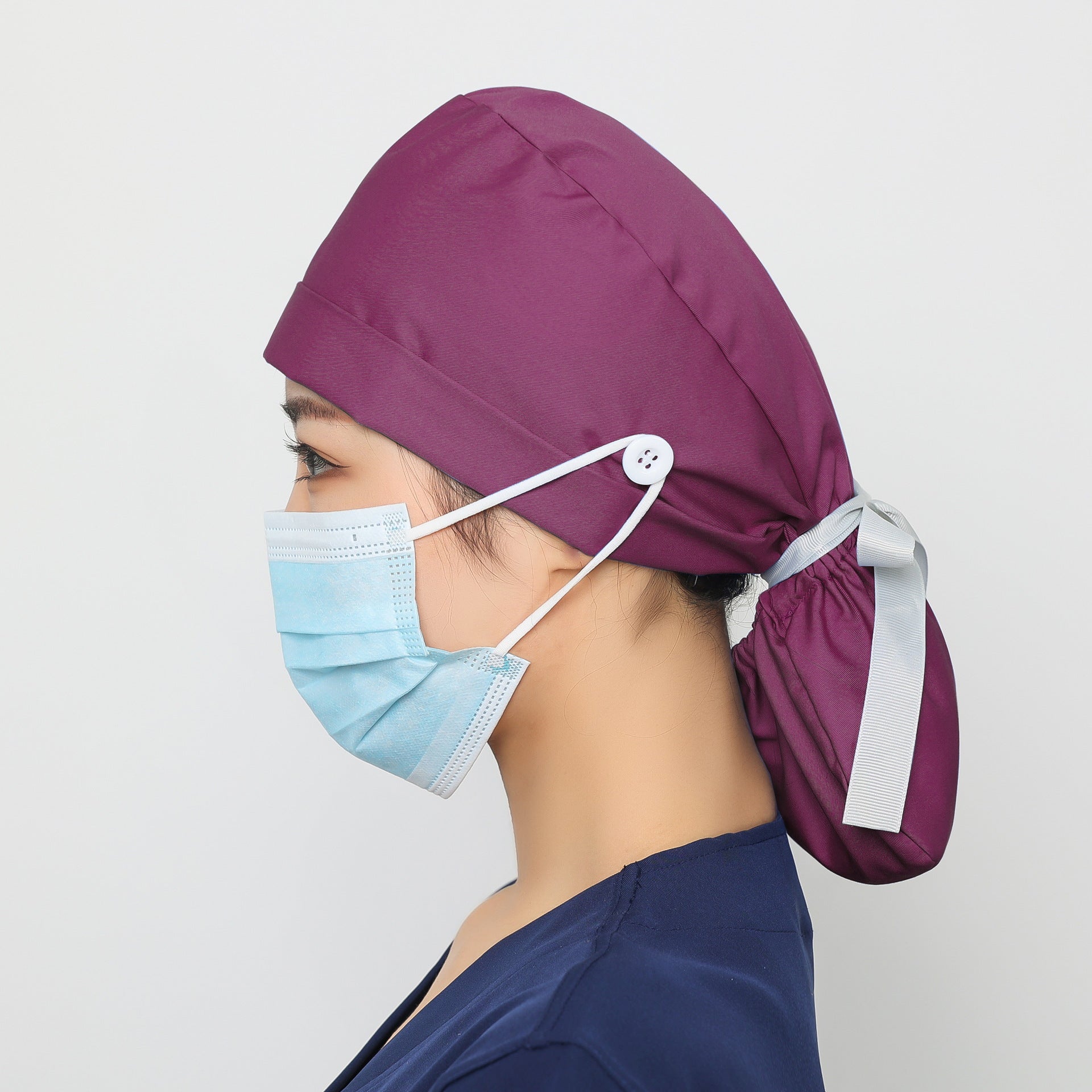 Long hair style nurse cap for women