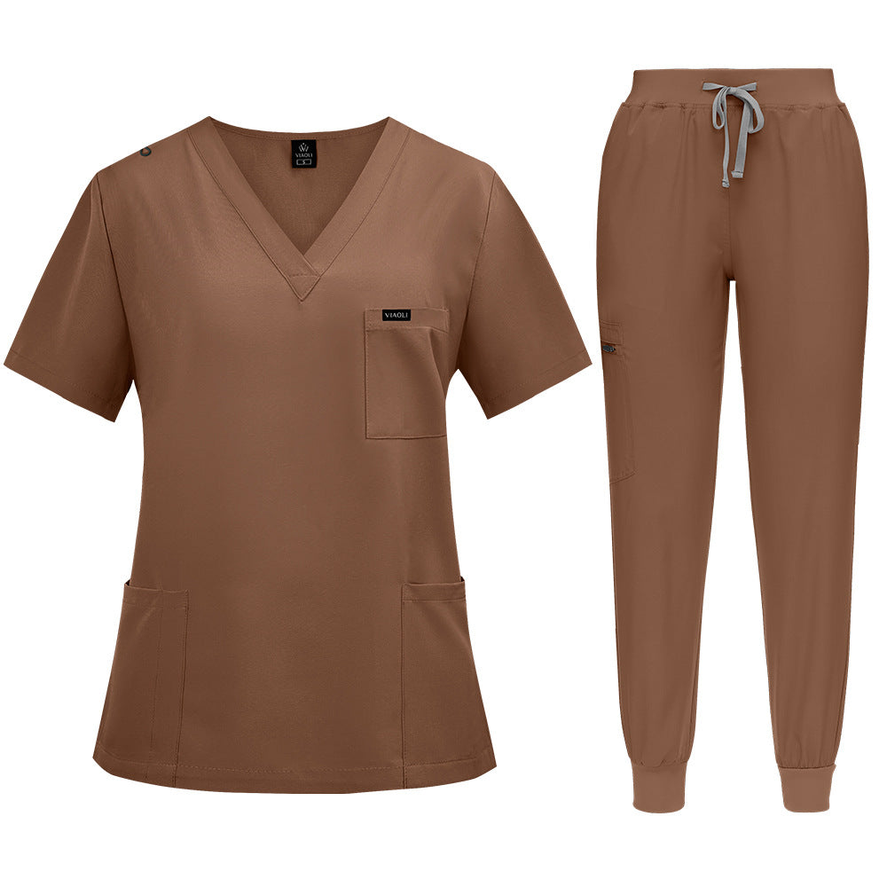 Elastic Unisex Nurse Uniform Set