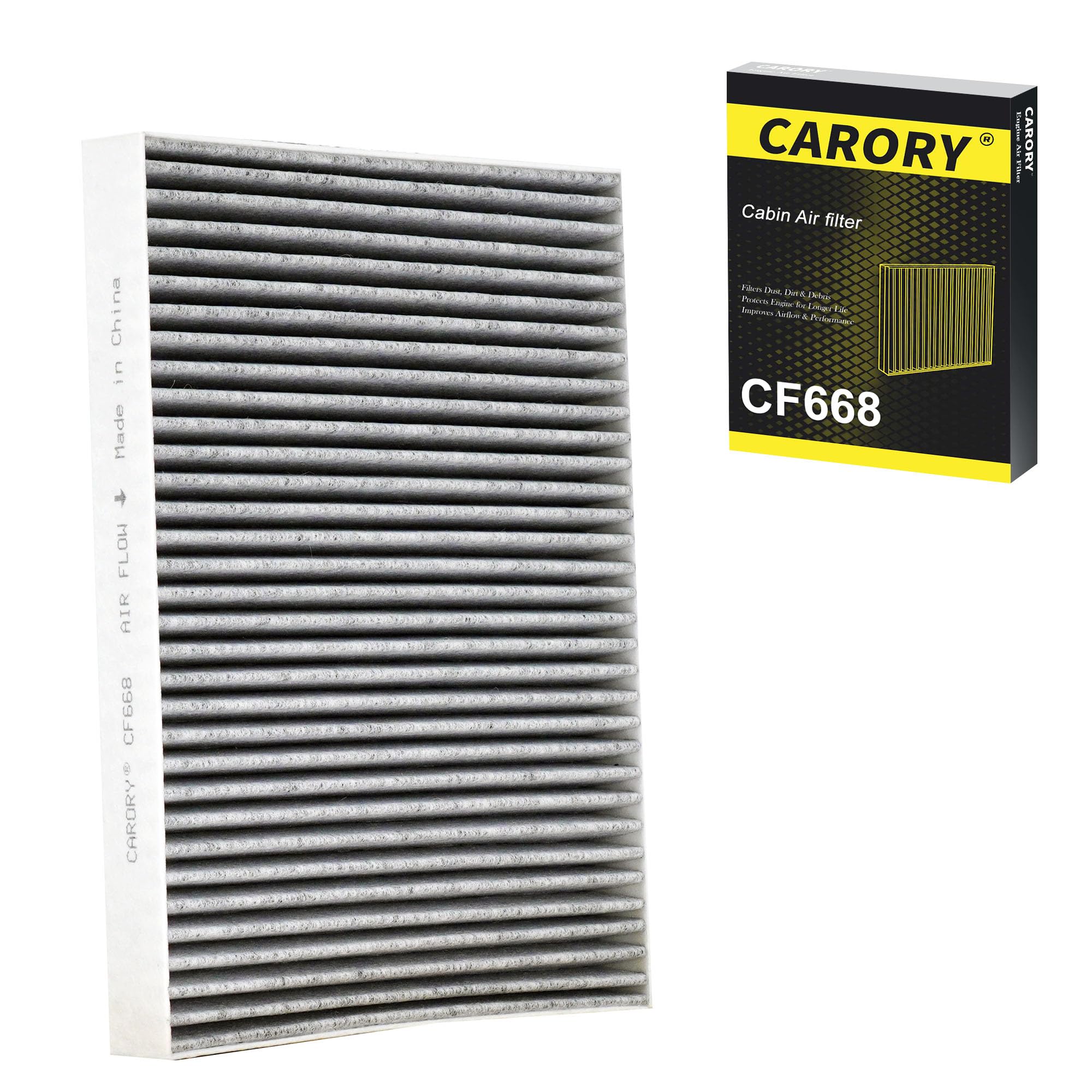 CARORY Cabin Air Filter w/Activated Carbon for Honda Accord 2003–2022, Civic 2006–2015, CR-V 2007–2016, Odyssey 2005–2017, Pilot 2009–2022, Ridgeline 2006–2025, Acura MDX 2007–2020, and More, CF134
