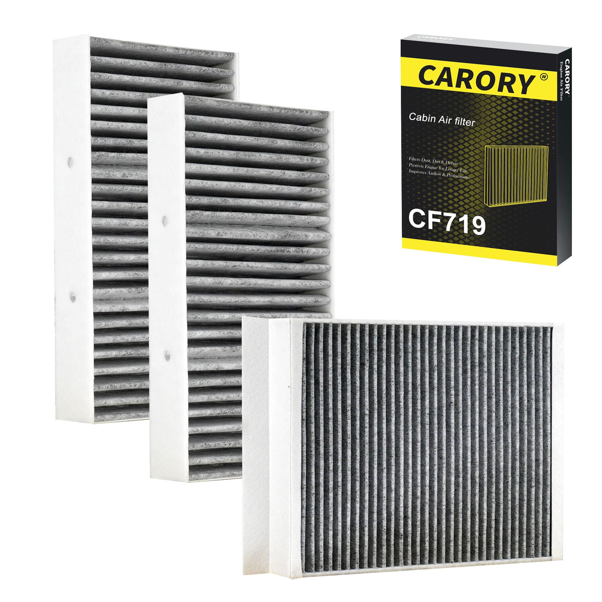 CARORY Cabin Air Filter w/Activated Carbon for Honda Accord 2003–2022, Civic 2006–2015, CR-V 2007–2016, Odyssey 2005–2017, Pilot 2009–2022, Ridgeline 2006–2025, Acura MDX 2007–2020, and More, CF134