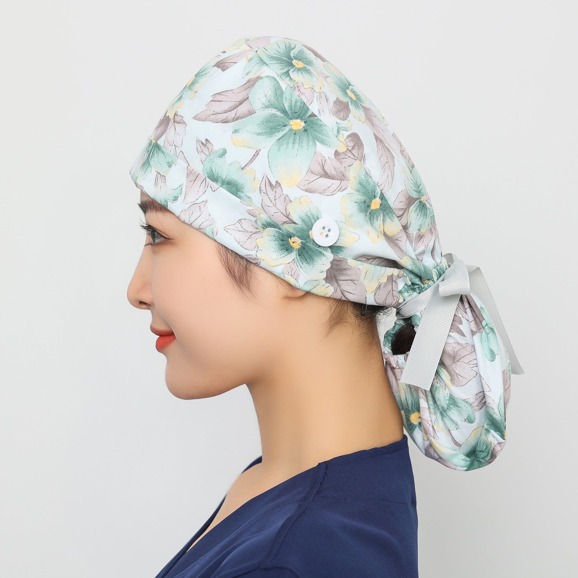 Long hair style nurse cap for women