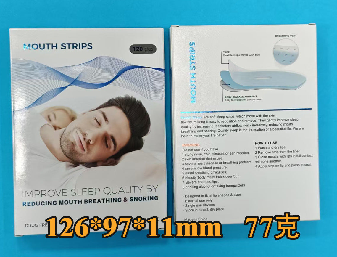 Sleep tape to prevent mouth breathing