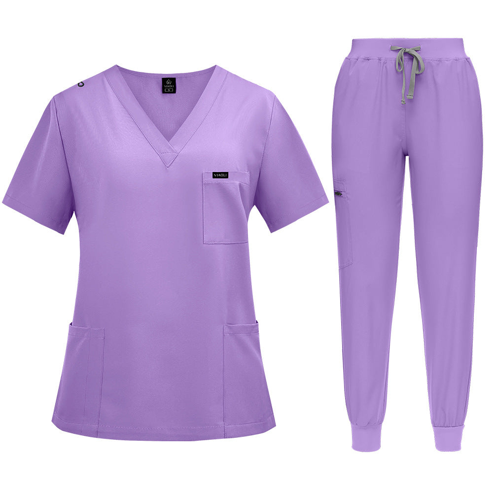 Elastic Unisex Nurse Uniform Set