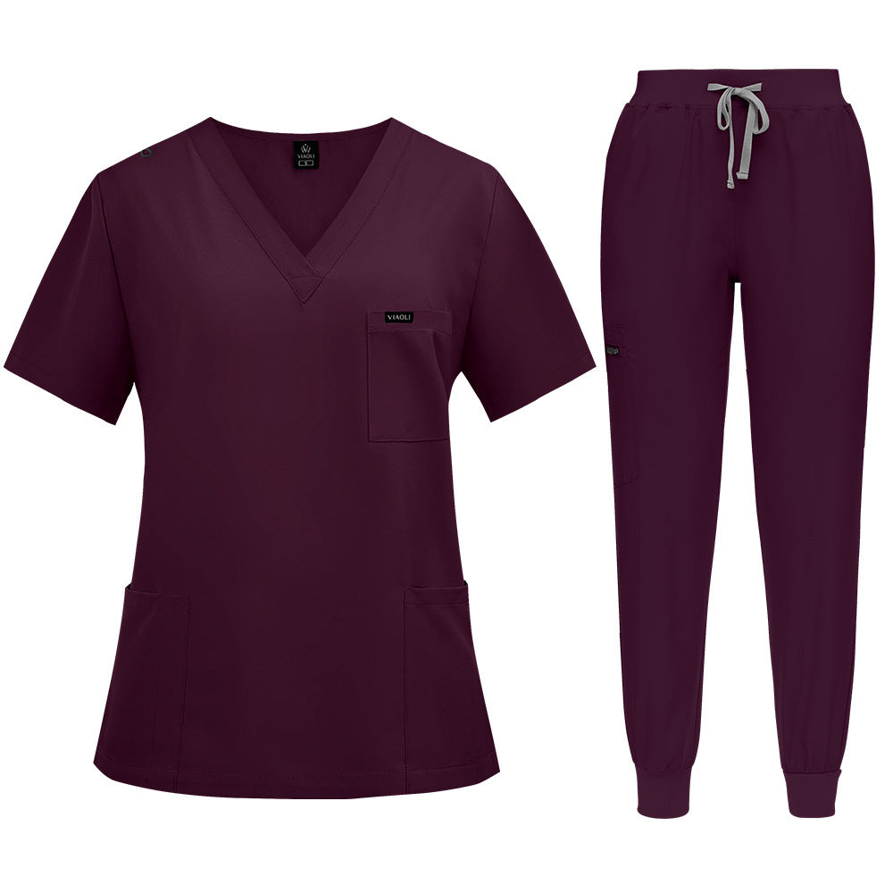 Elastic Unisex Nurse Uniform Set