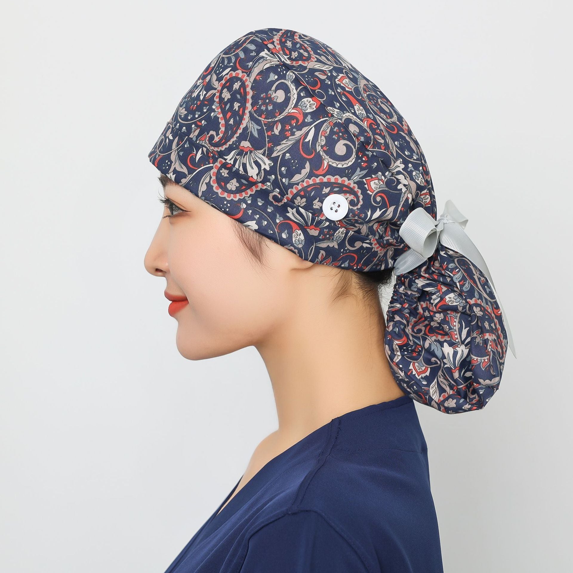 Long hair style nurse cap for women