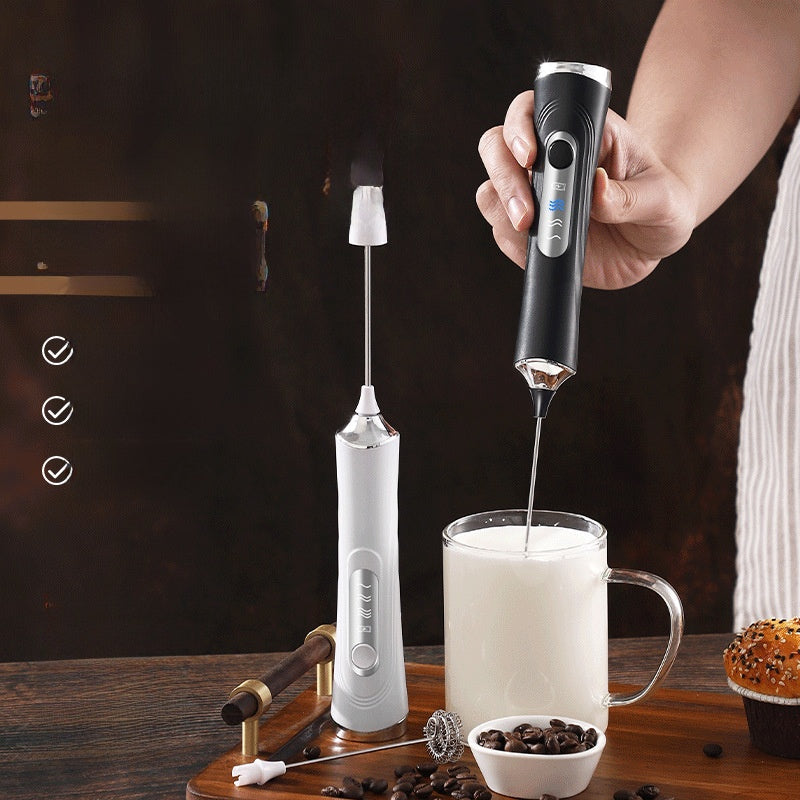 Household Handheld Egg Liquid Frother, Coffee Milk Frother, Electric Milk Mixer, Cream Whipper