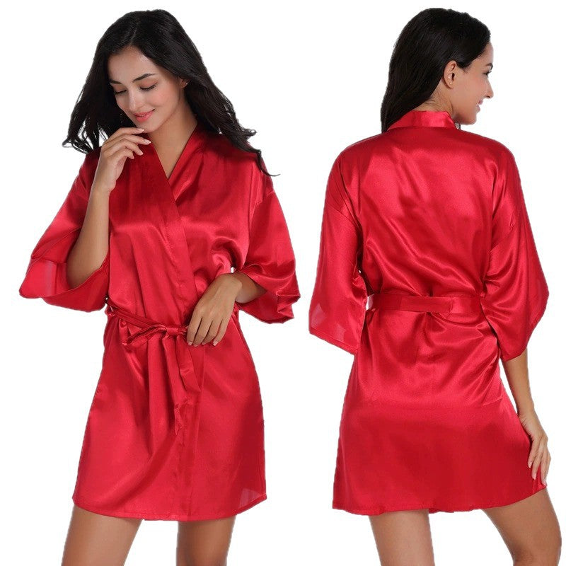 Women's Solid Color Smooth-Surfaced Sweater Pajamas
