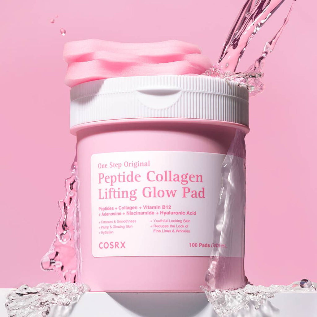 COSRX One Step Original
Peptide Collagen
Lifting Glow Pad 300ml/100ea