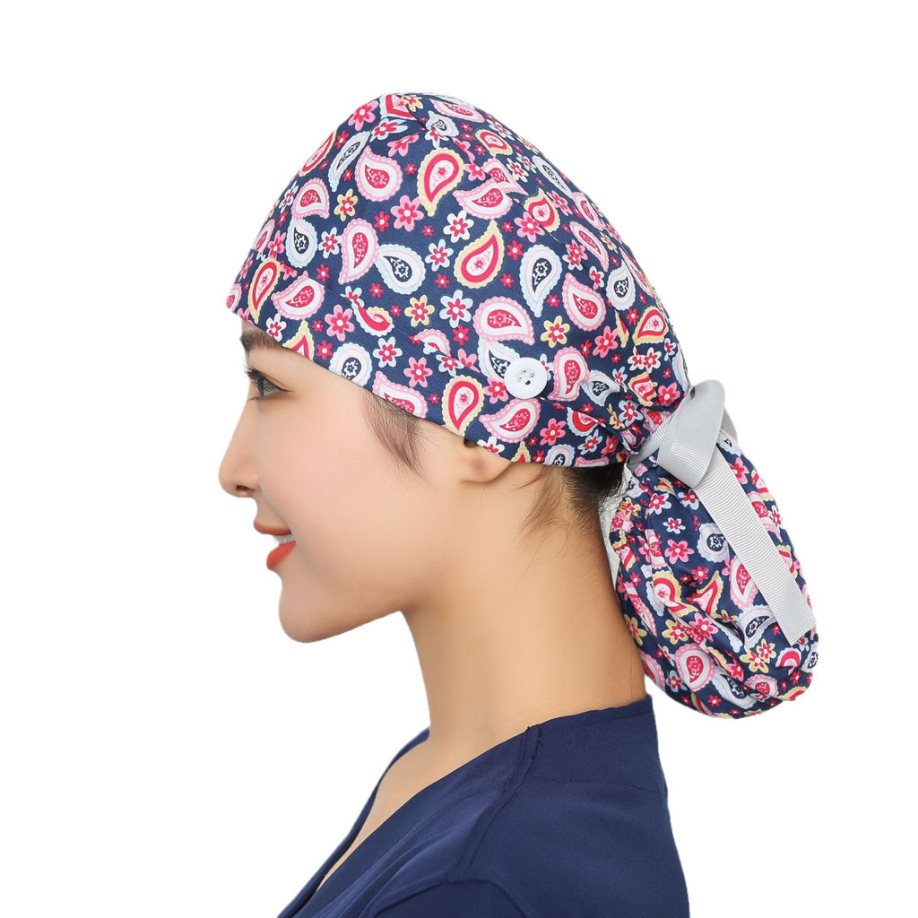Long hair style nurse cap for women