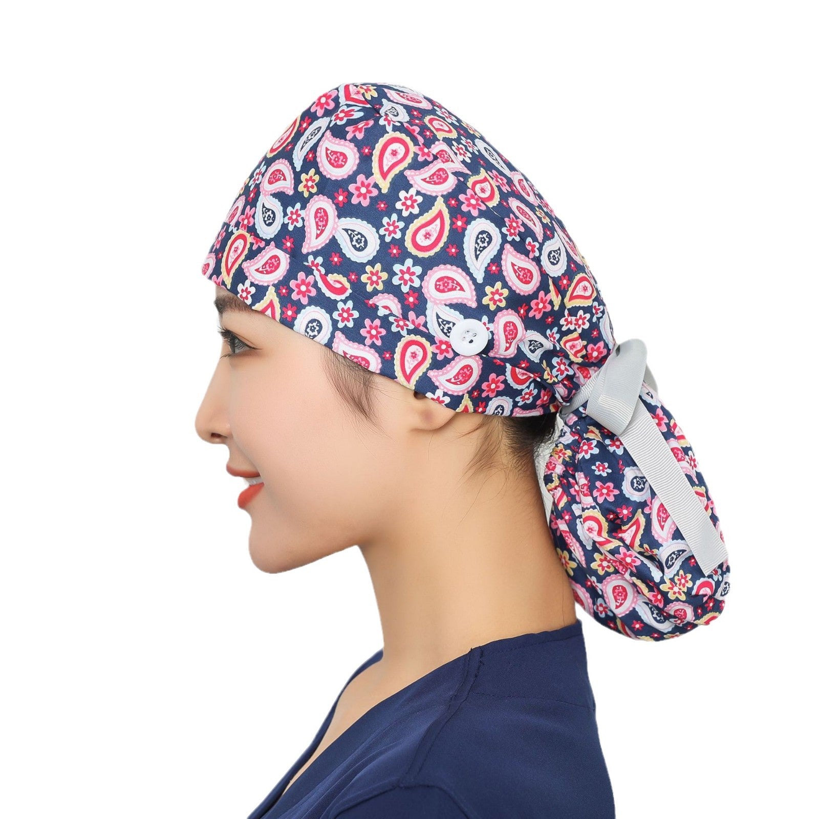 Long hair style nurse cap for women