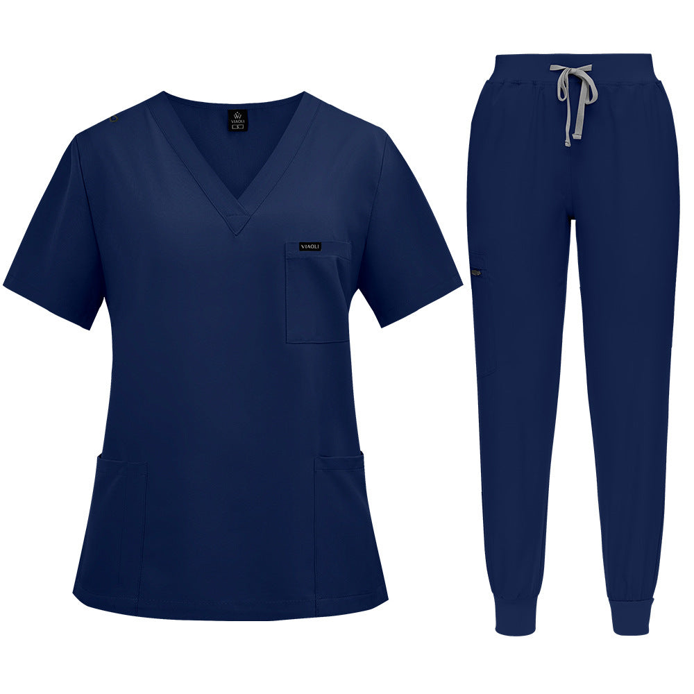 Elastic Unisex Nurse Uniform Set