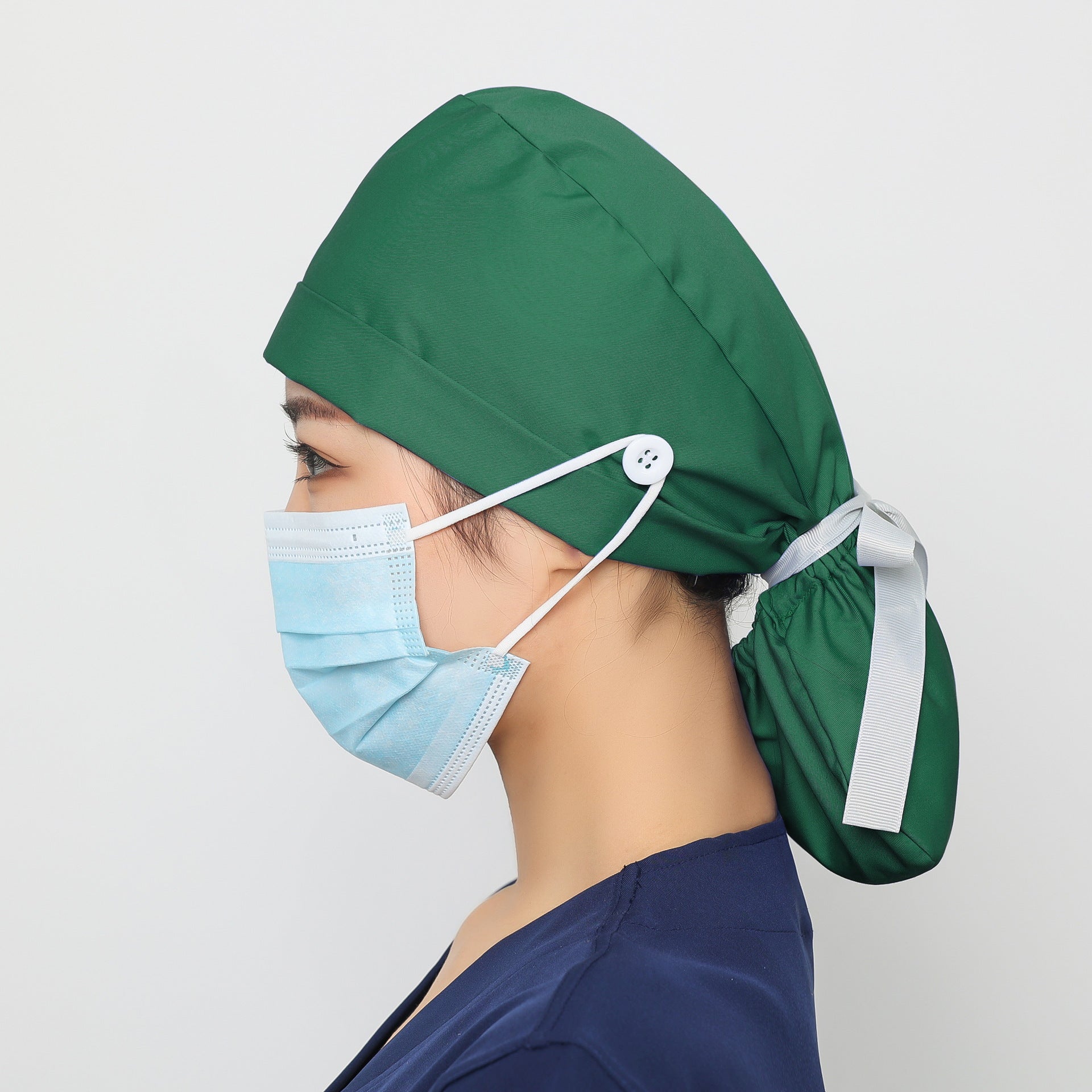 Long hair style nurse cap for women