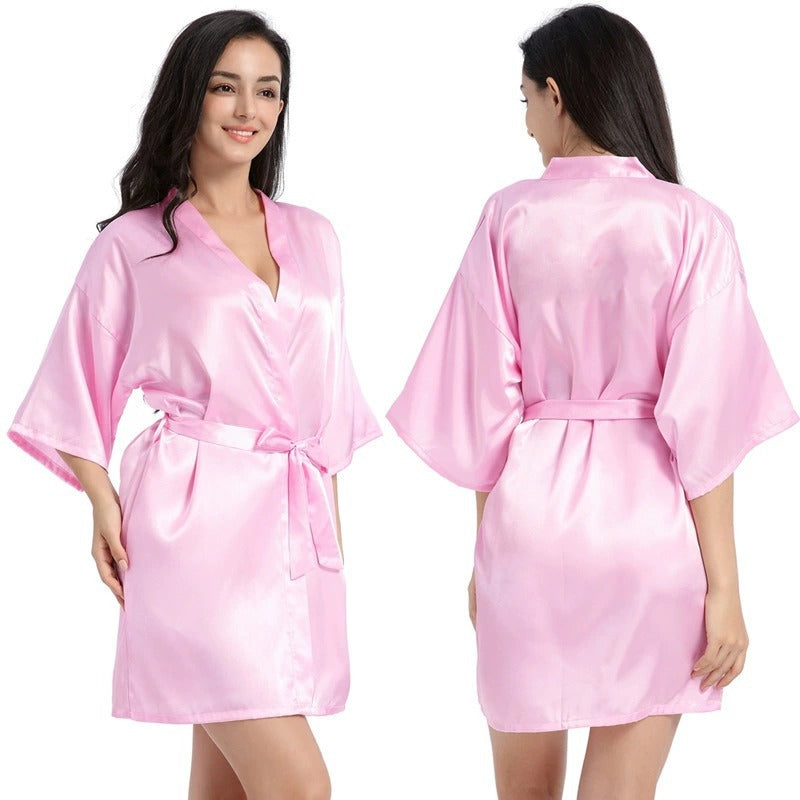 Women's Solid Color Smooth-Surfaced Sweater Pajamas