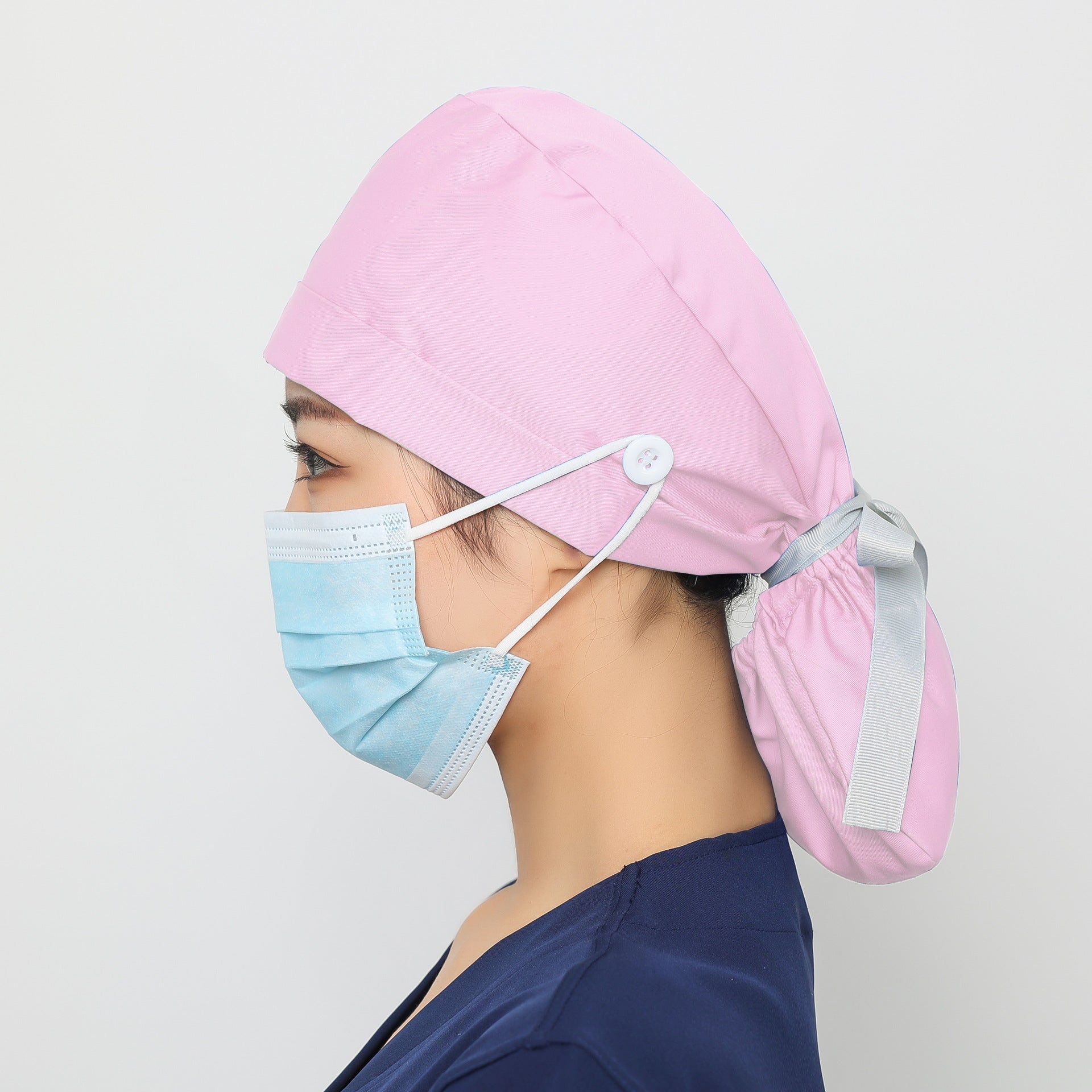 Long hair style nurse cap for women