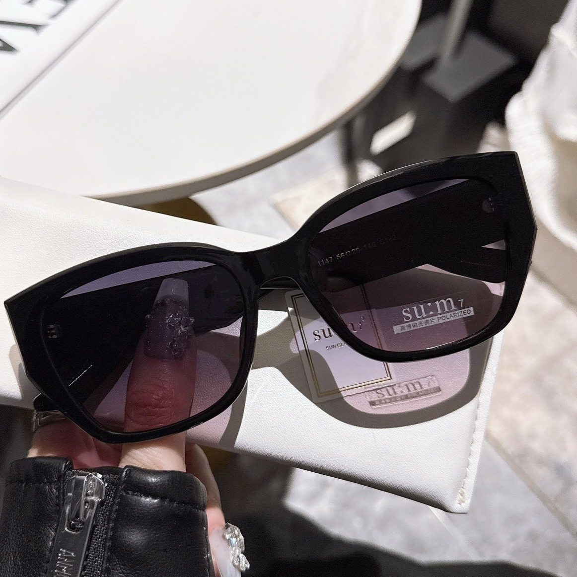 Designer Cat-Eye Polarized Sunglasses