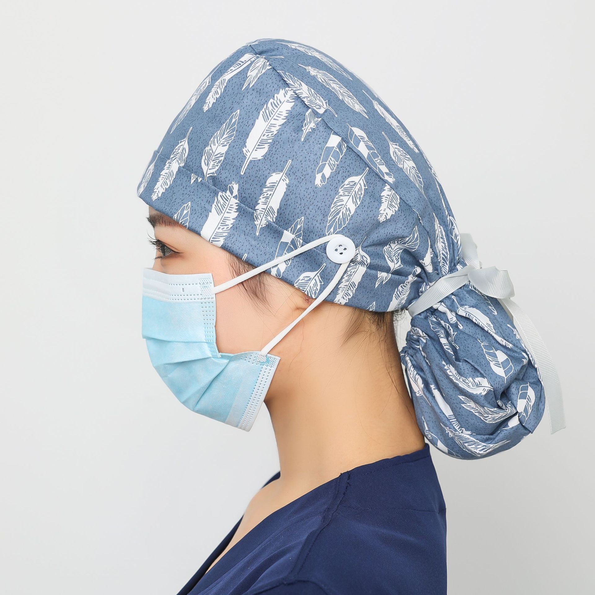 Long hair style nurse cap for women