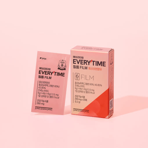 [Jung Kwan Jang] Korean Red Ginseng Extract Every Time FILM (260mg*20Sheets)