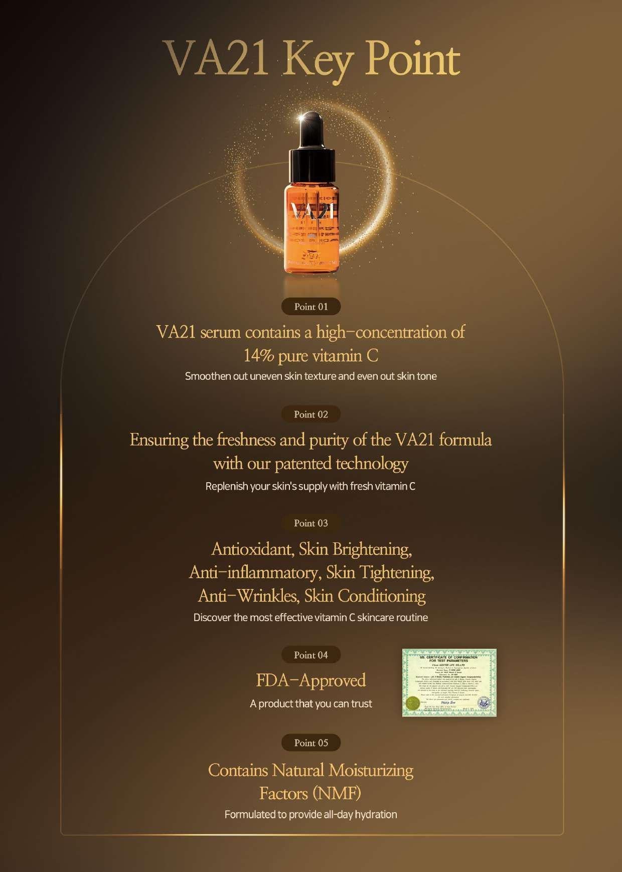 Relaco VA21 PREMIUM PURE VITAMIN C SERUM SET (14ml X 3ea)