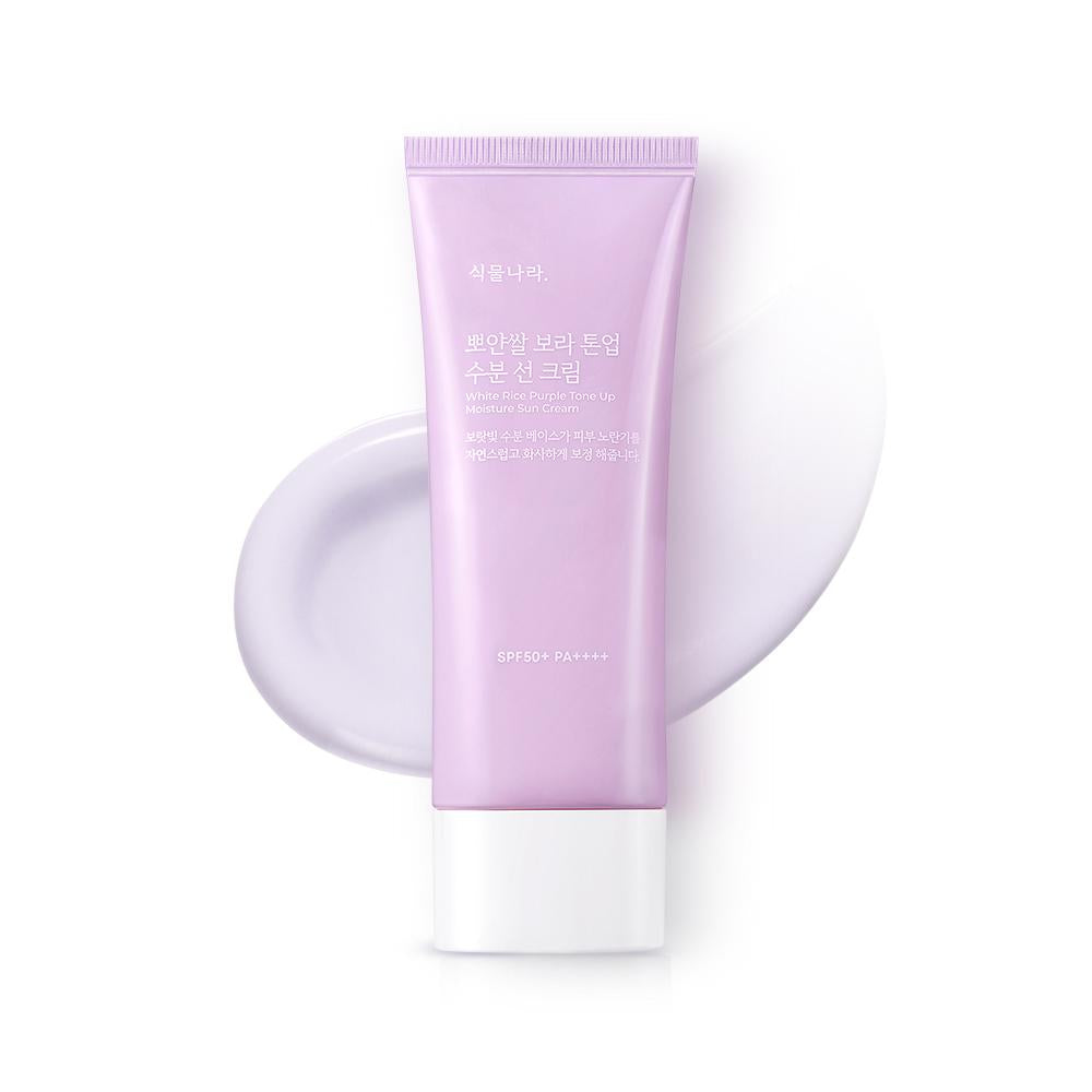 Shingmulnara White Rice Purple Tone Up Moisture Sun Cream SPF50+ PA++++ 100ml